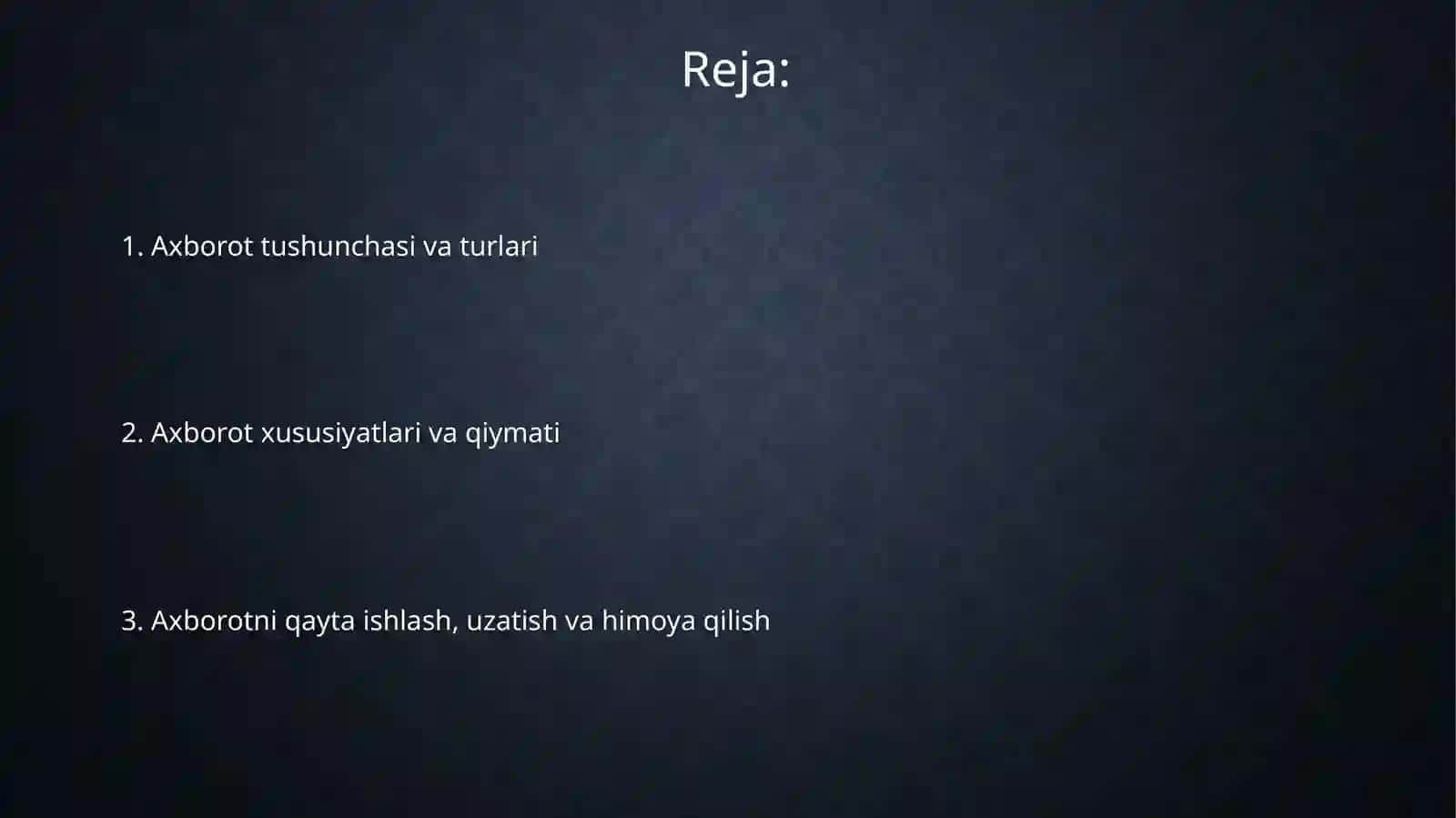 Axborot tushunchasi va turlari 2