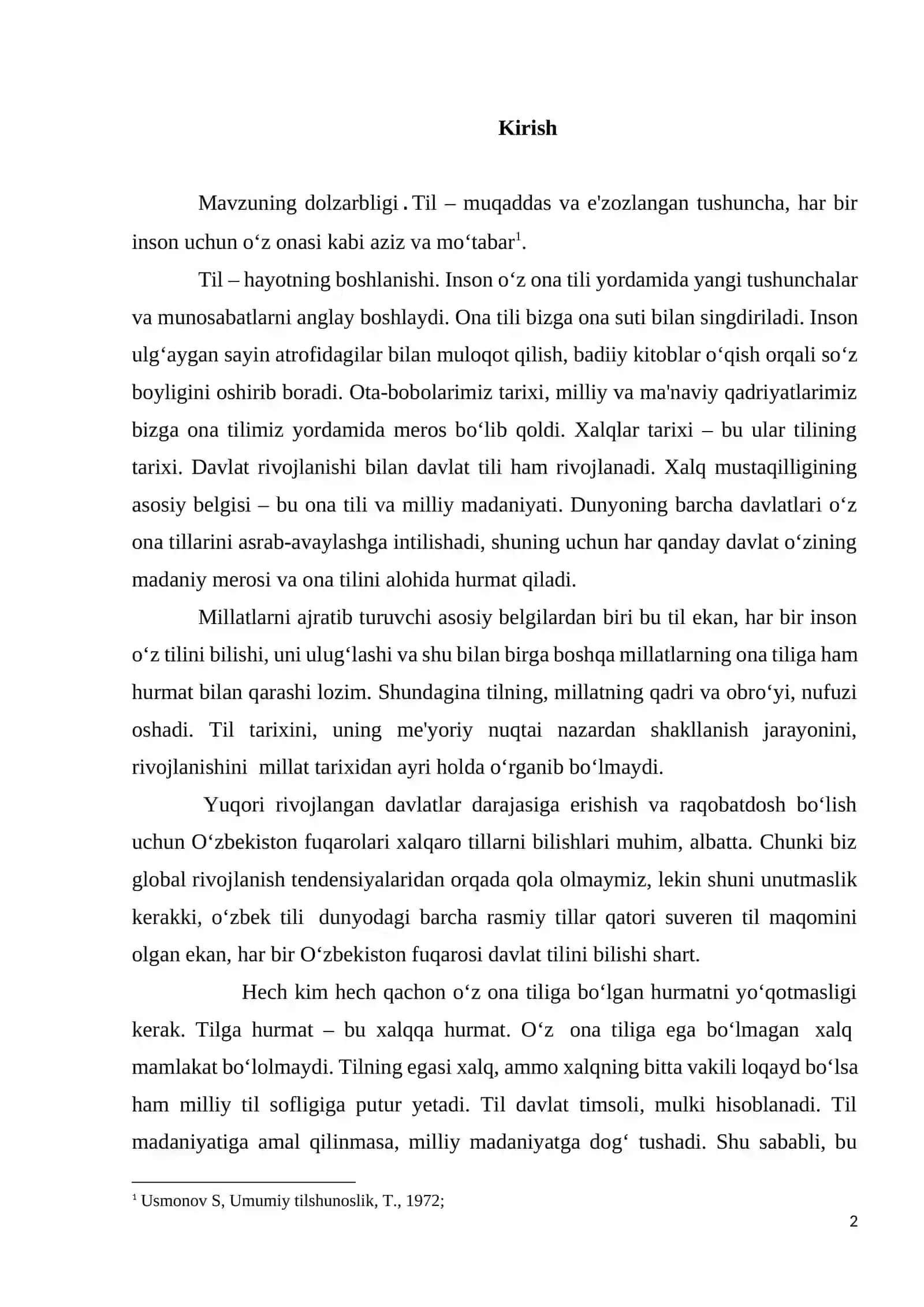 Til lison nutq munosabati talqini 2