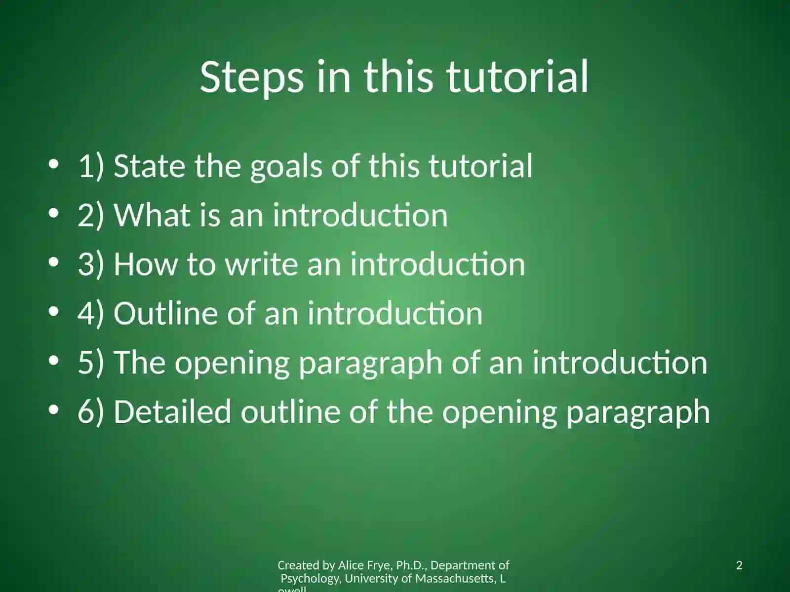 How to Write an Introduction 2