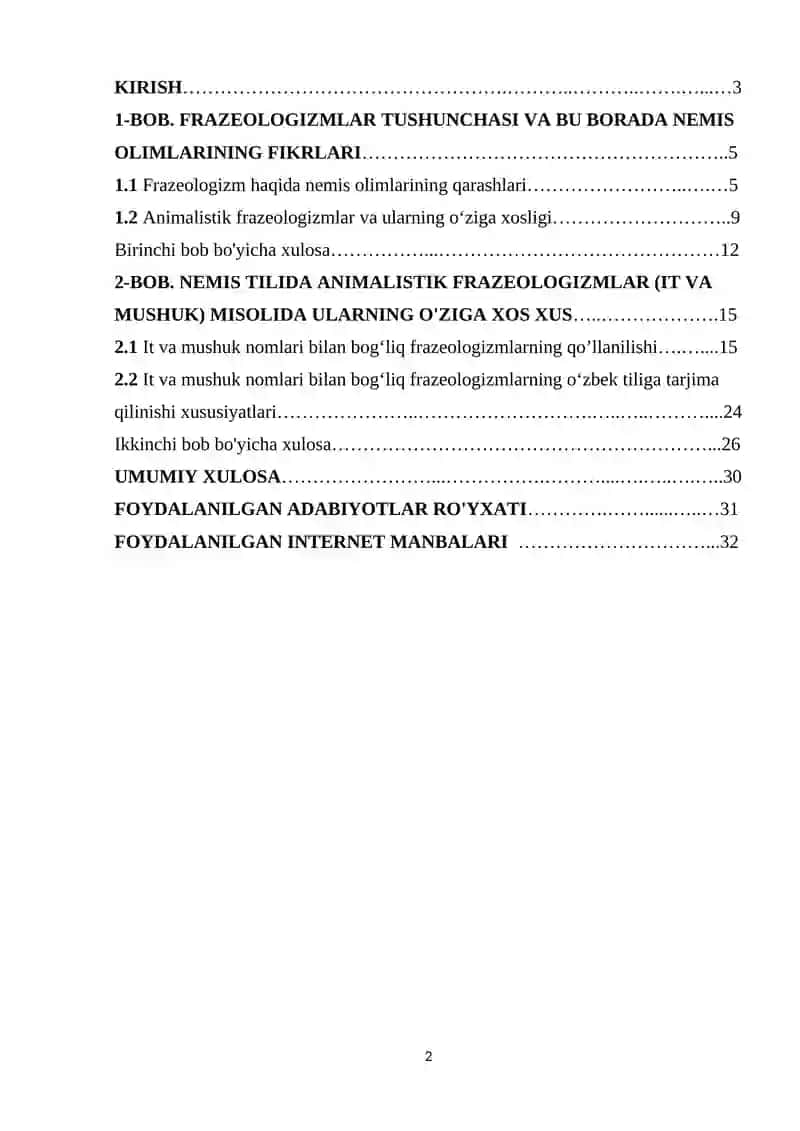 Nemis tilida animalistik frazeologizmlarning xususiyatlari ( it va mushuk ) nomi misolida 2
