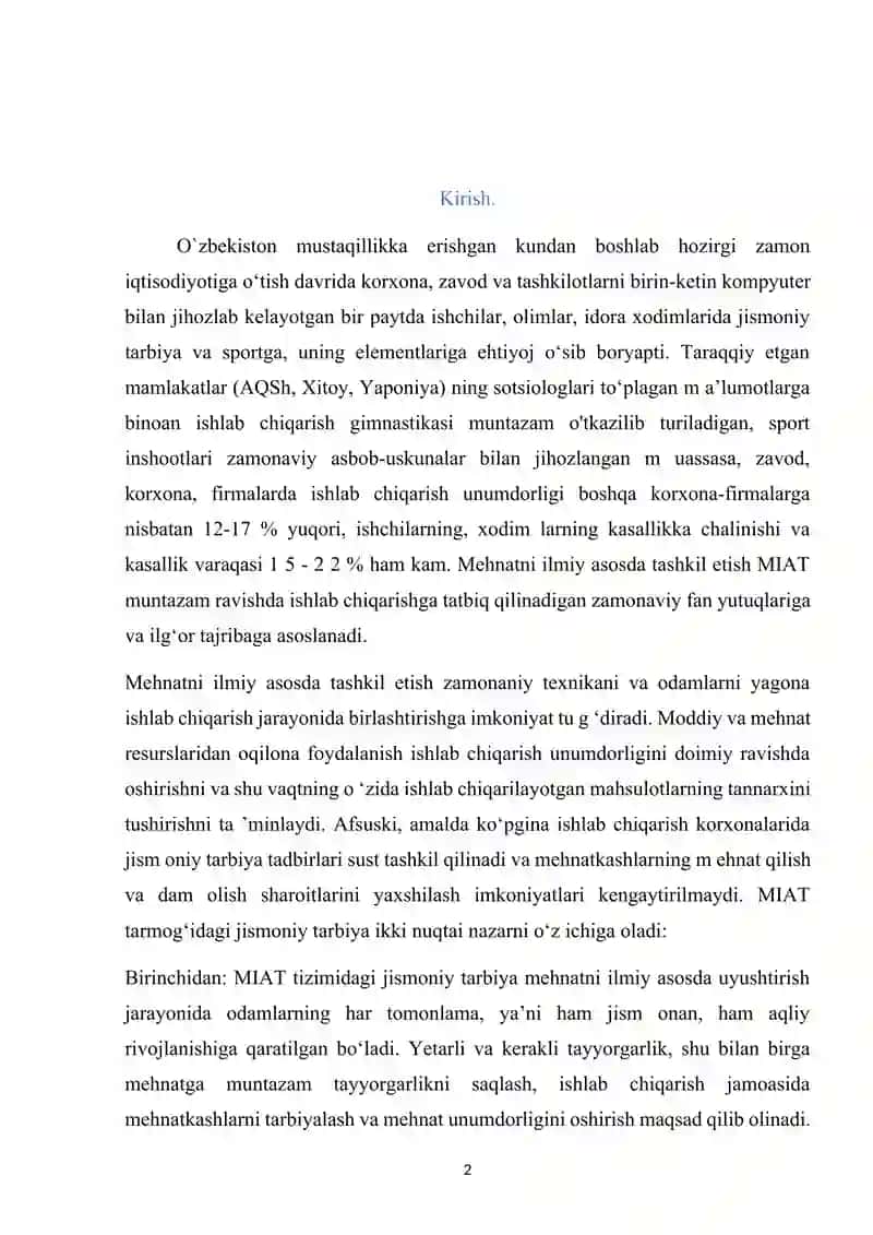Ishlab chiqarishda kasbiy amaliy jismoniy tayyorgarlik 2