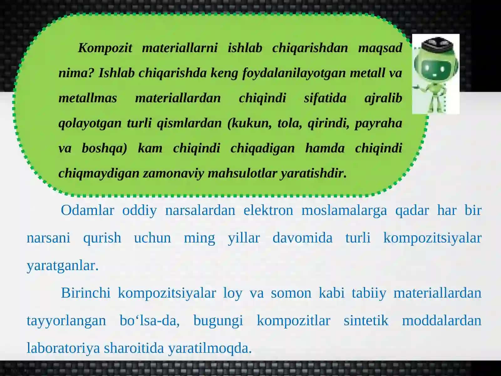 Kompozit materiallarni ishlab chiqarish 2