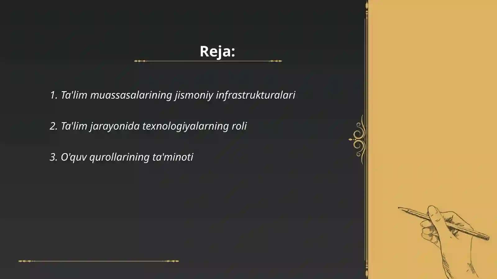 Taʼlimdagi sharoitlar 2