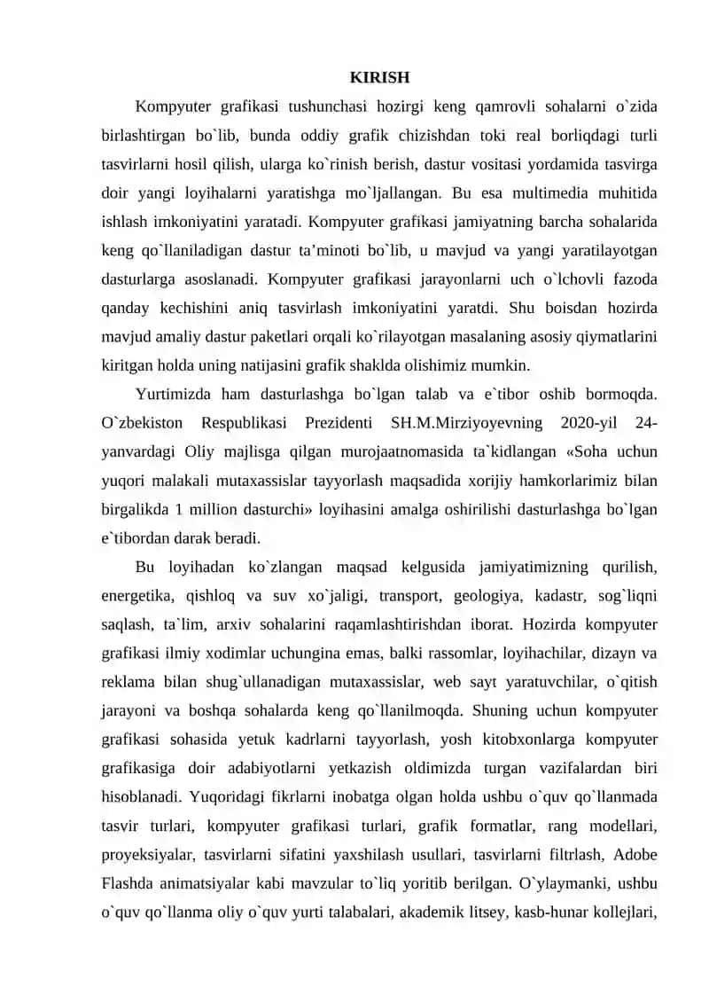 Kompyuter grafikasi va dizaynda dasturiy ta’minot 2