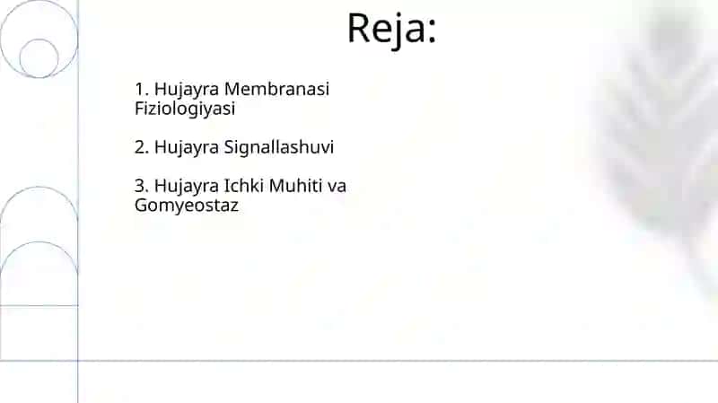 Hujayra fiziologiyasi 2