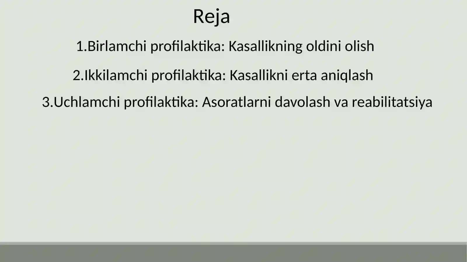 Yuqumli bo’lmagan kasalliklarning birlamchi,ikkilamchi,uchlamchi profilaktikasi 2