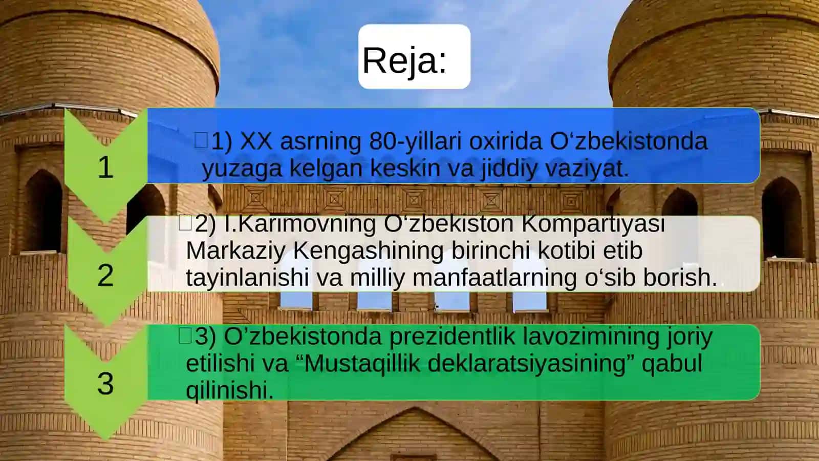 O’zbekistonning eng yangi tarixi 2