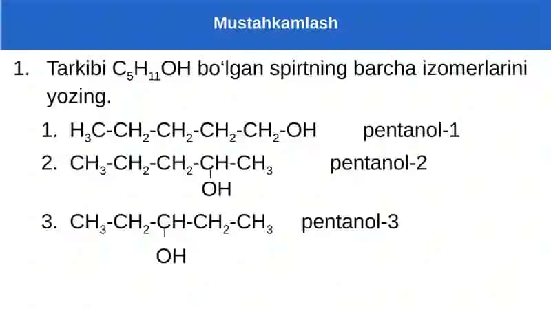 To‘yingan bir atomli spirtlar 2