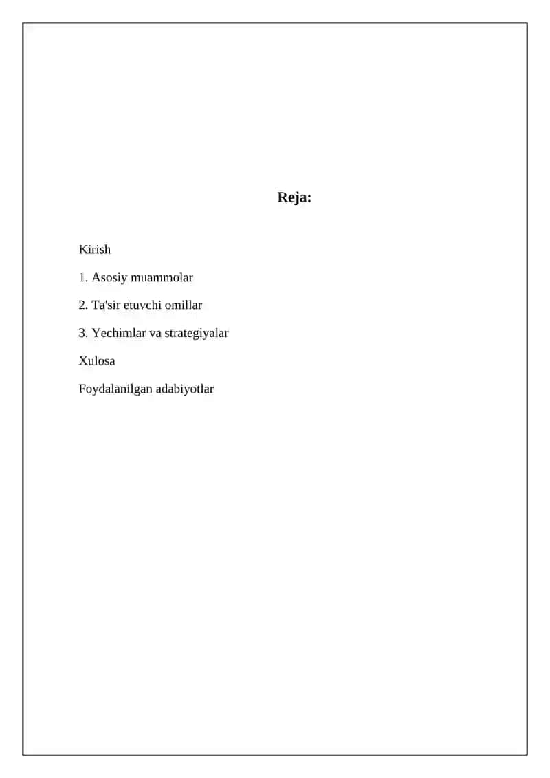 Xalqaro logistika muammolari 2