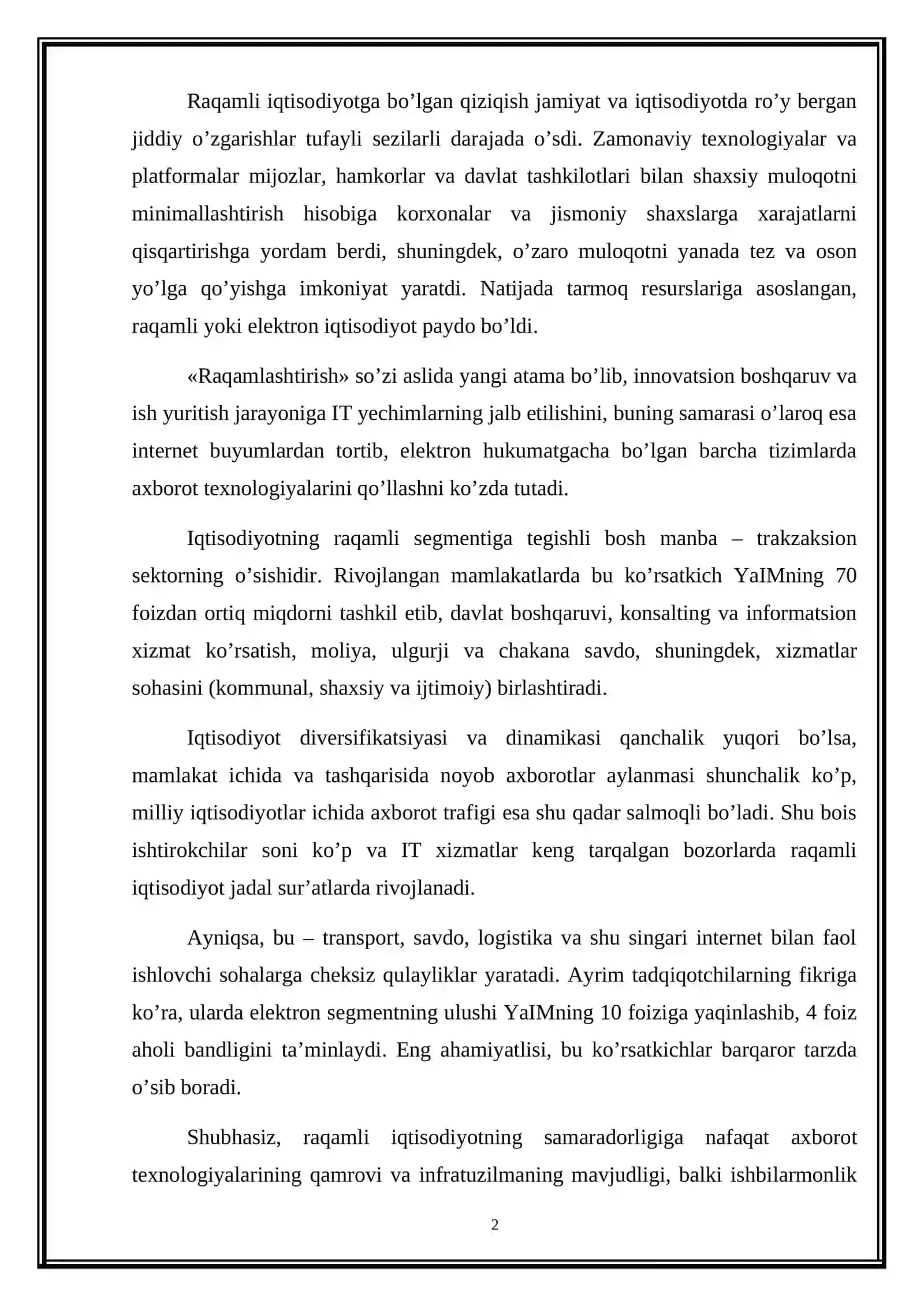 Raqamli iqtisodiyotda moliyaviy texnologiyalar ro'li 2