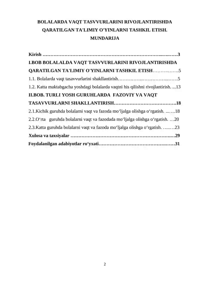 Bolalarda vaqt tasavvurlarini rivojlantirishda qaratilgan ta'limiy o'yinlarni tashkil etish 2