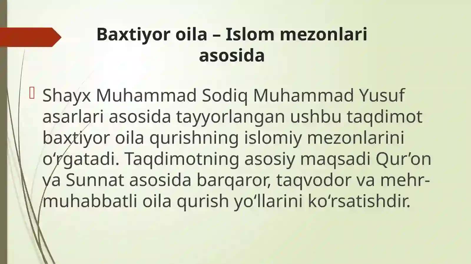 Shayx Muhammad Sodiq MuhammadYusufning“Baxtiyoroila”asaridaislomqadryatlariningtalqini 2