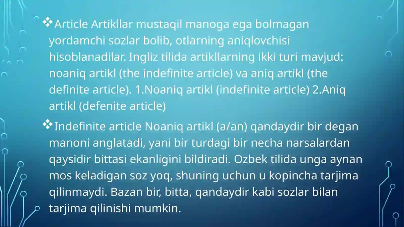 Artikllar 2