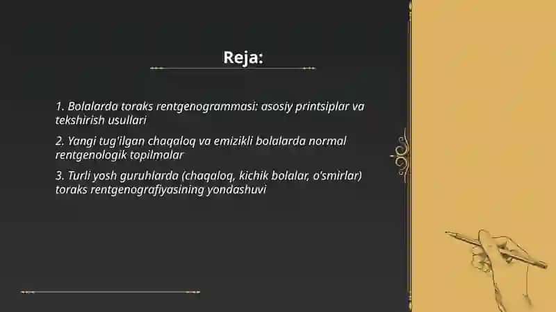 Bolalarda nafas aʼzolari kasalliklaridagi funksional-instrumental tekshiruvlar: rentgenogrammalar interpretatsiyasi 2