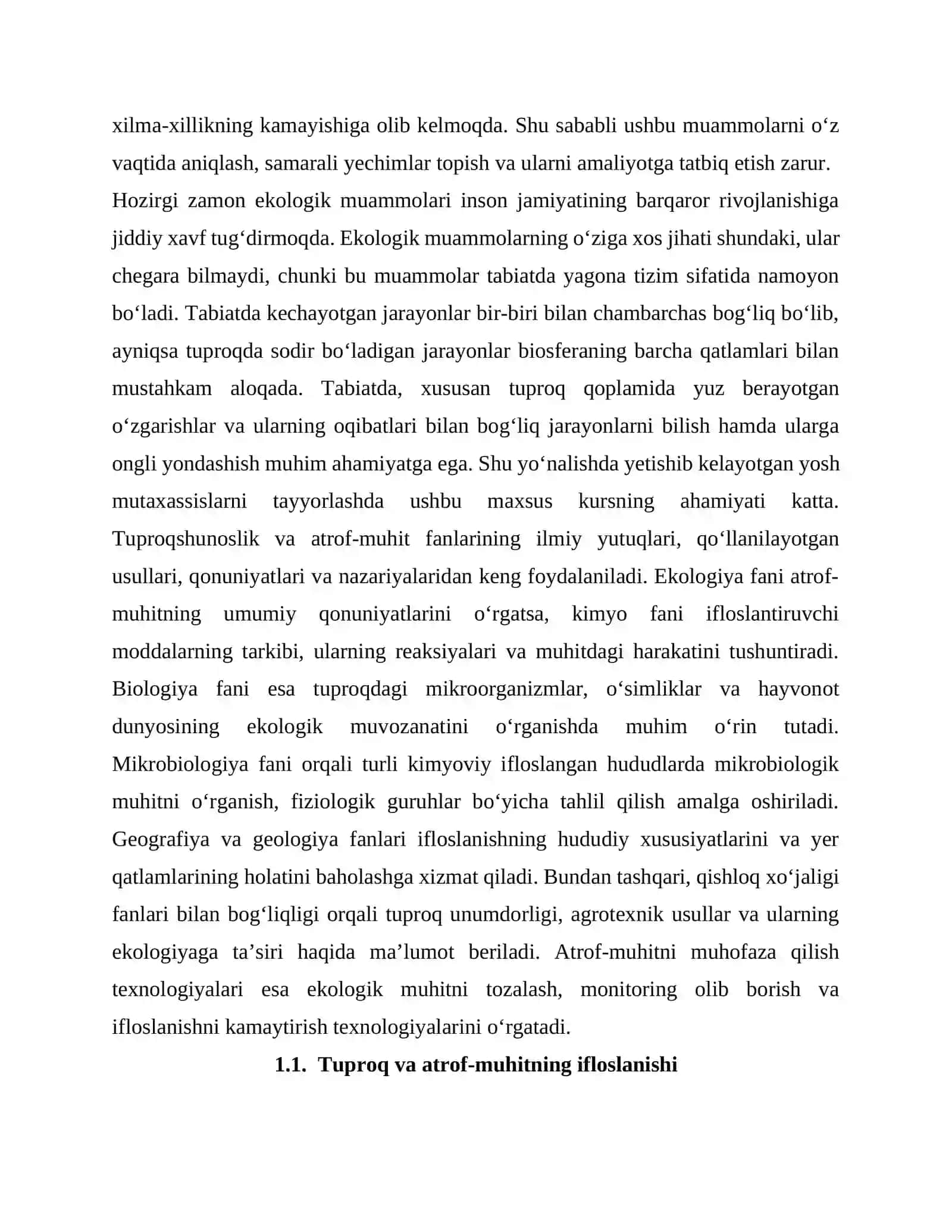 Tuproq va atrof-muhitning muhofaza qilish tadbirlari 2
