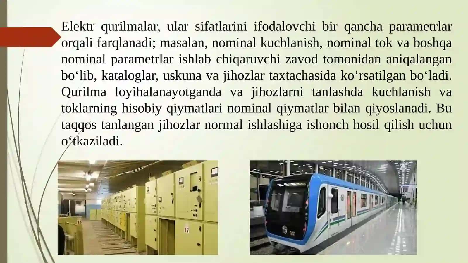 Elektr qurilmalarining tok tizimlari va nominal kuchlanishlari 2