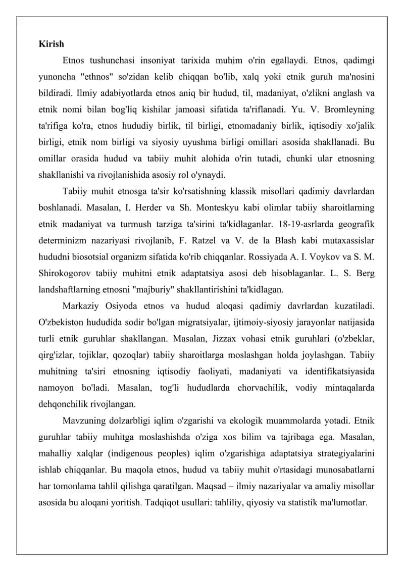 Etnos, hudud va tabiiy muhit maqola 2