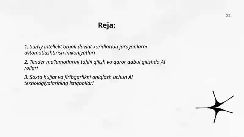 Davlat xaridlarida sun’iy intellektni qo’llashning istiqbollari 2