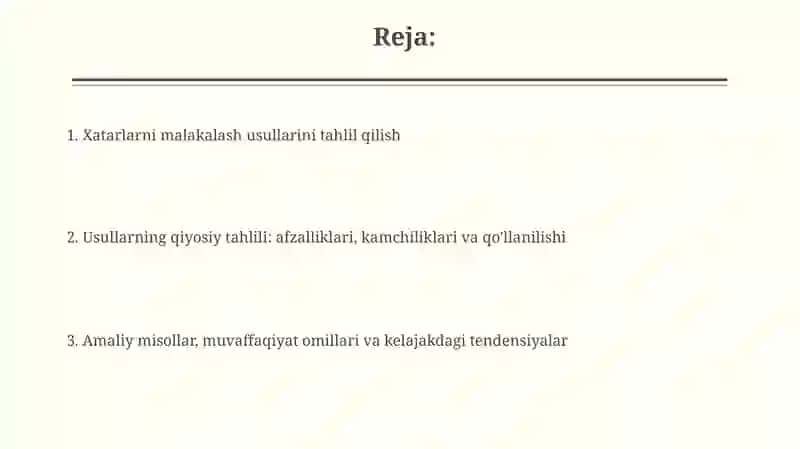 Xavflarni kvalifikatsiyalashning sonli, balli va boshqa uslublarini tahlil qilish 2