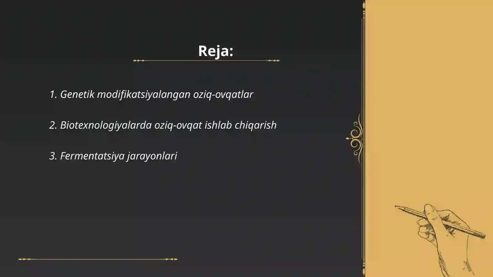 Oziq ovqat ishlab chiqarish texnologiyalari 2