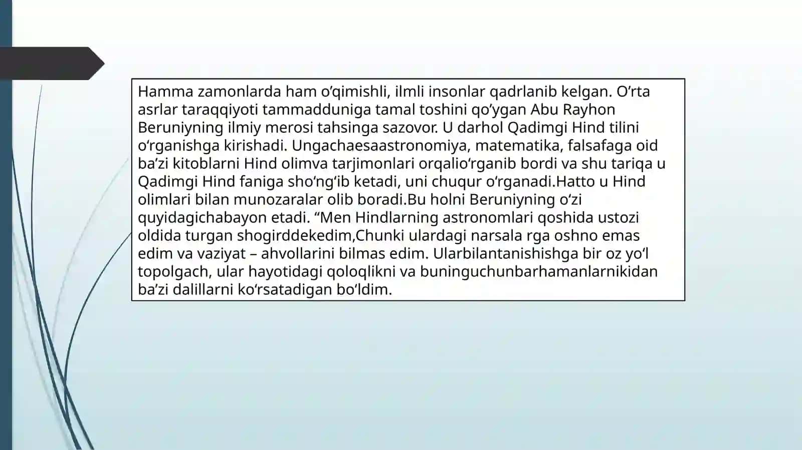 ABU RAYHON BЕRUNIYNING “HINDISTON” ASARI HAQIDA 2