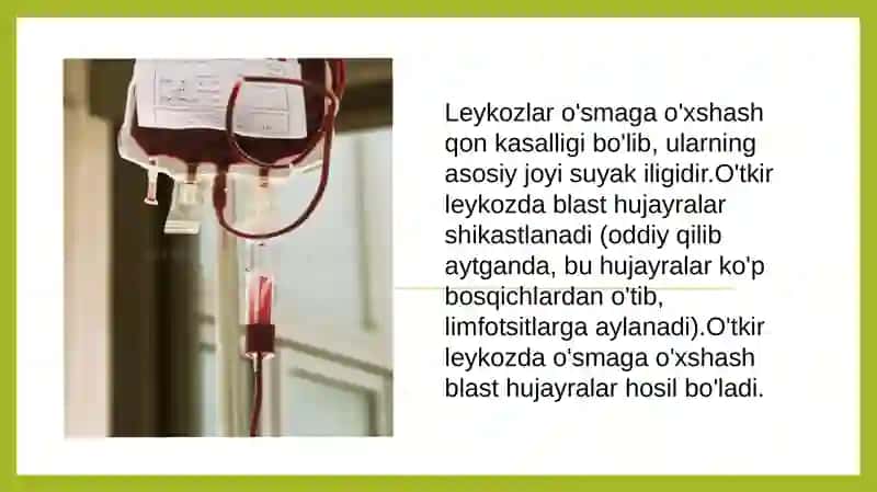 Qon kasalliklarida paradontda sodir boʻladigan oʻzgarishlar 2
