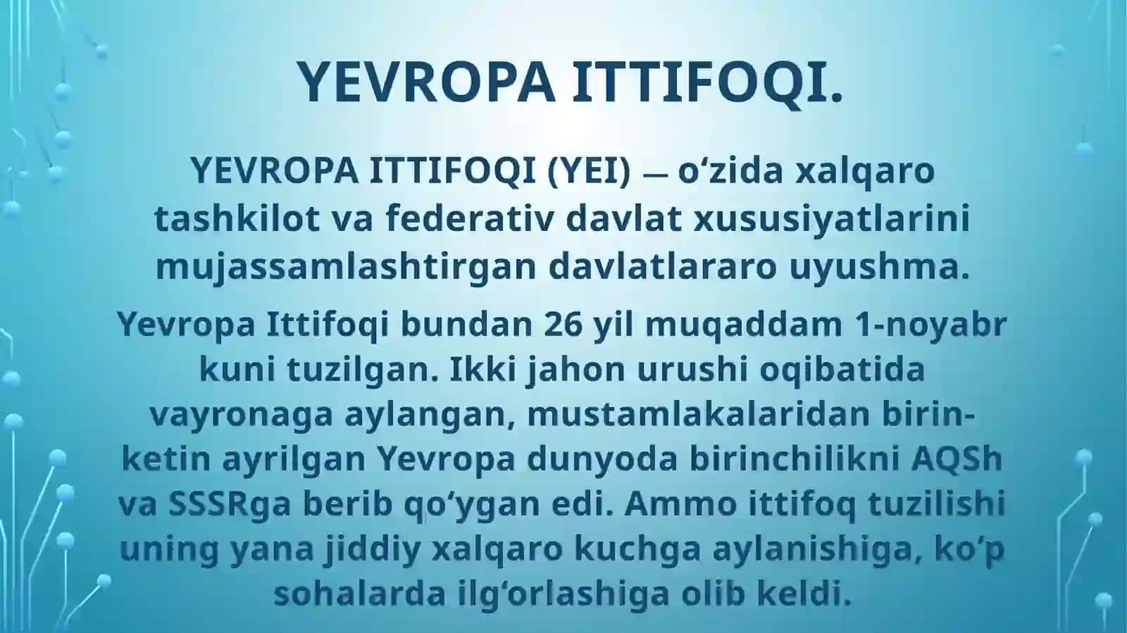 YEVROPA ITTIFOQI VA AQSHNING SAVDO MUNOSABATLARI O’RTASIDAGI O’XSHASH VA FARQLI JIXATLARI 2