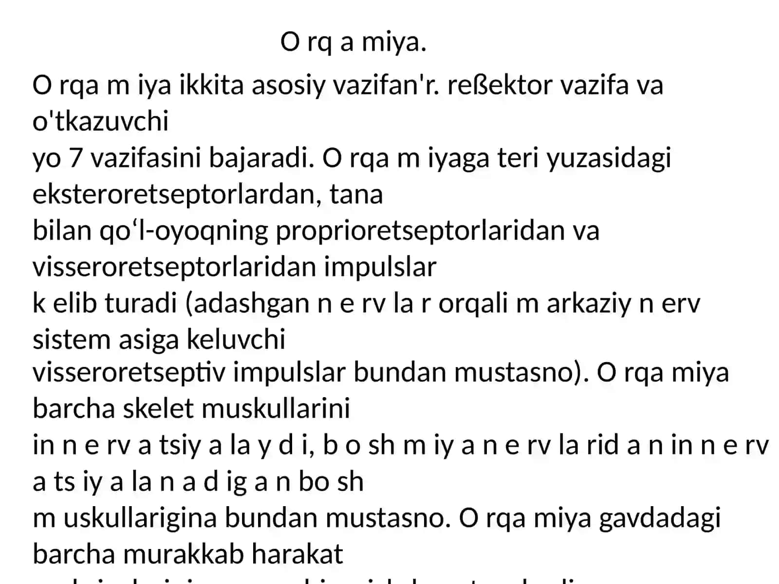 Orqamiyava Uzunchoqmiyafiziologiyasi 2
