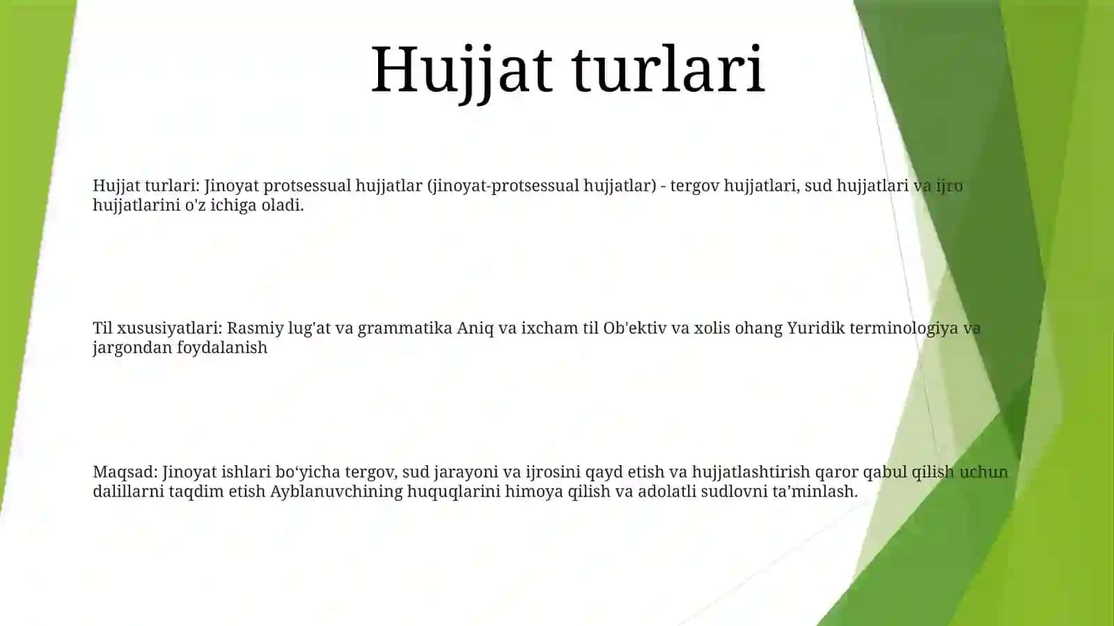 Jinoyat Protsessual Hujjatlar Va Ularning Til Xususiyatlari 2