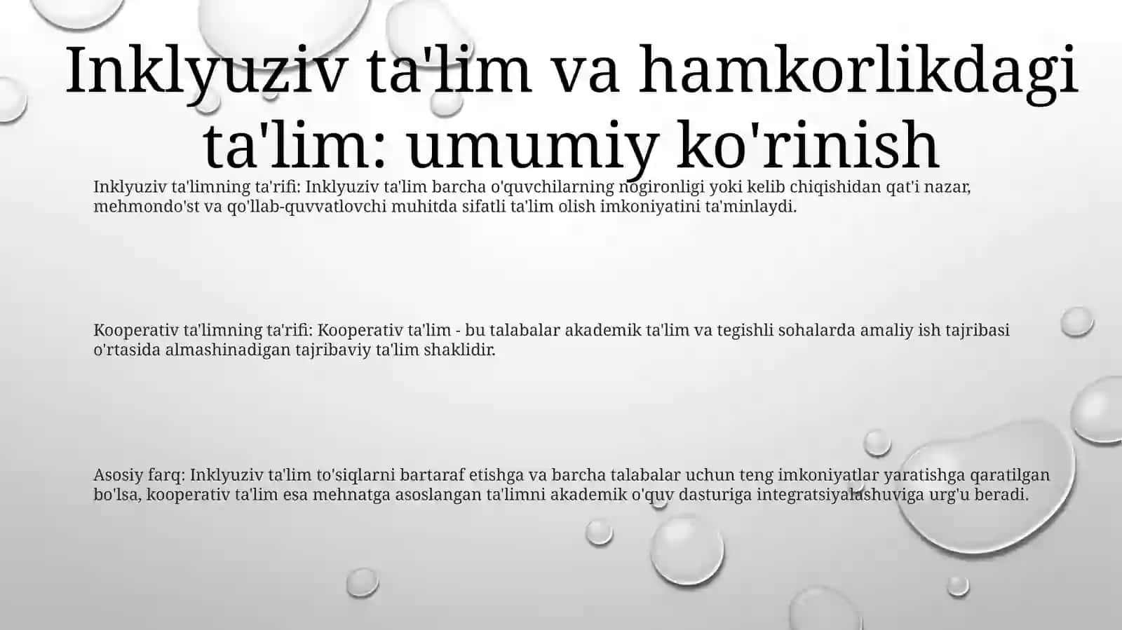 Inklyuziv Va Birgslikda OʻQitish:Ularning Asosiy Farqlsrino Asoslash 2