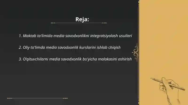 Media savodxonlikni rivojlantirishda ta'lim va jamiyat õrni 2