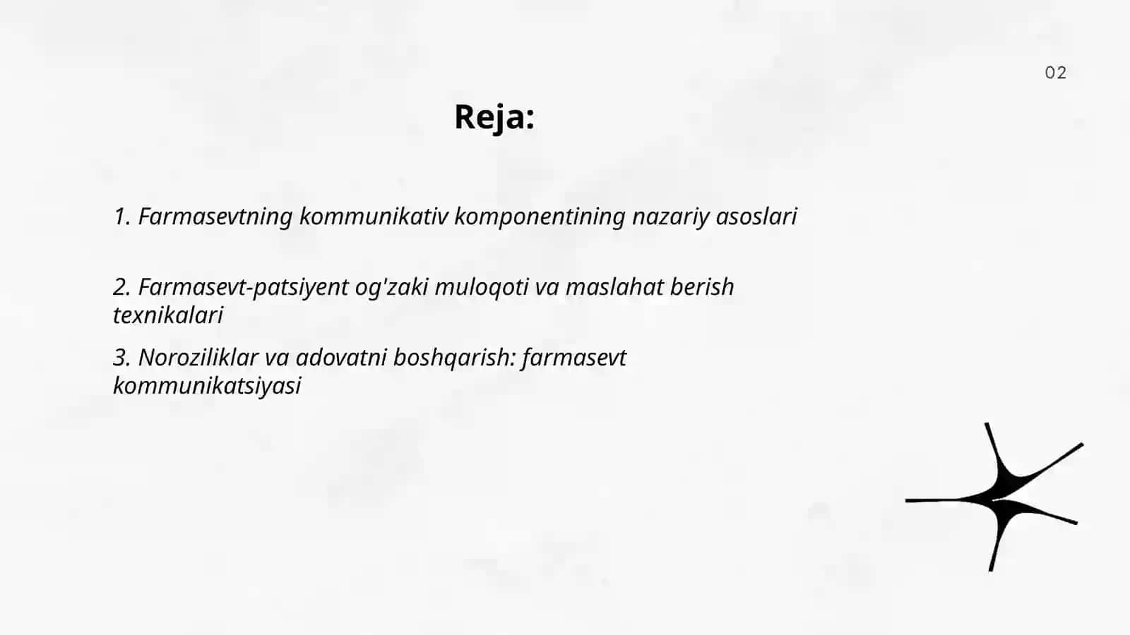 Farmasevtning kommunikativ komponentligini o'rganish 2