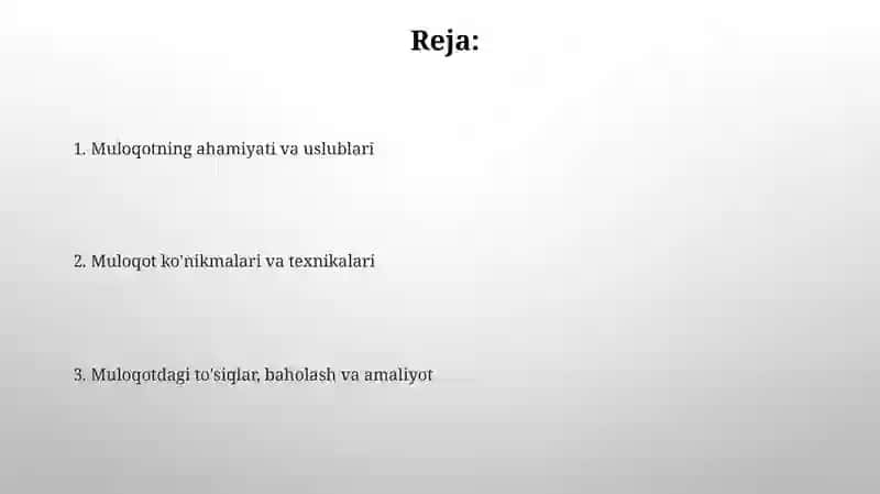 Muloqotning ahamiyati va uslublari 2