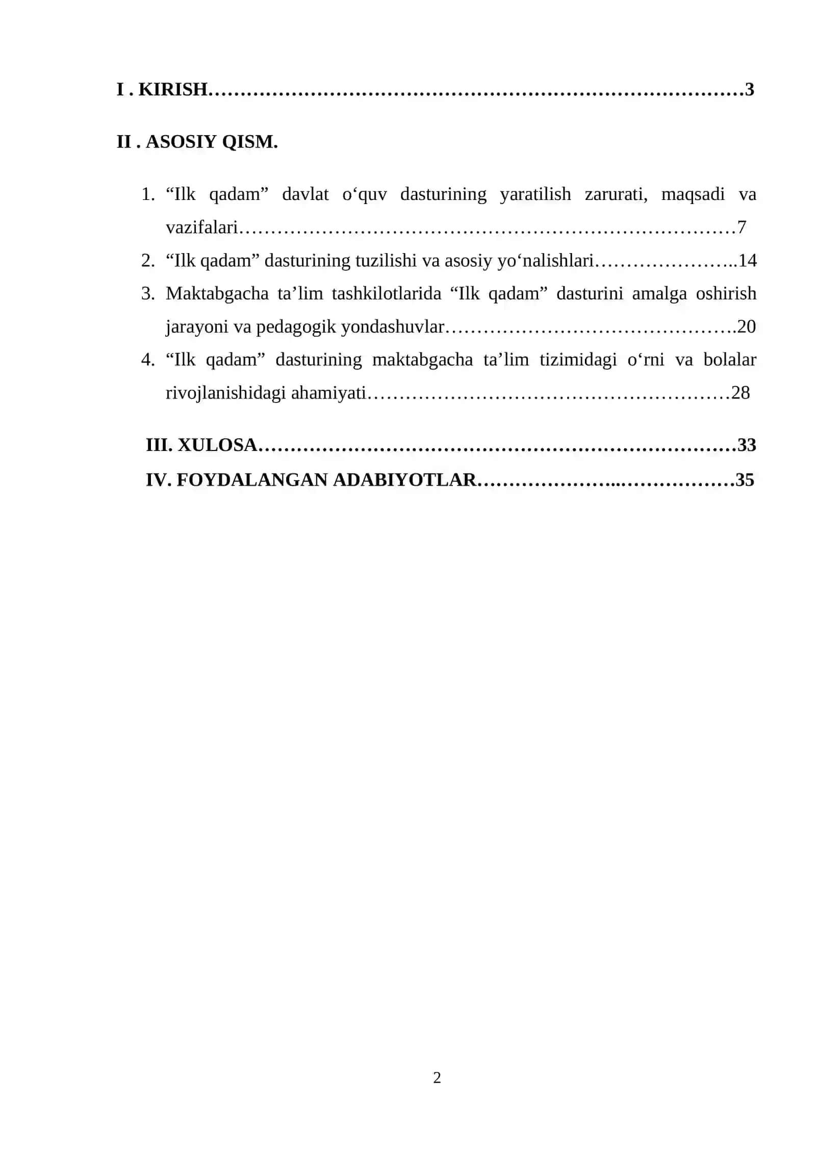 ILK QADAM DASTURI BILAN TANISHISH HAMDA MAKTABGACHA TA’LIM TASHKILOTIDAGI O‘RNI 2