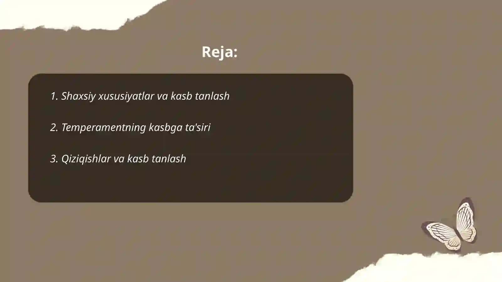 Shaxsiy xususiyatlar va kasb tanlash 2
