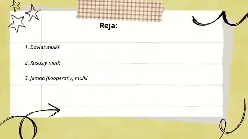 Mulk shakllari va turlari 2