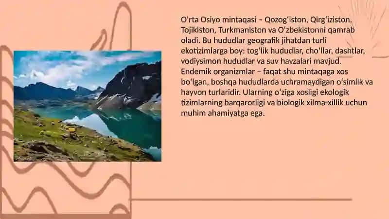 O'rta Osiyo endemik organizmlari 2
