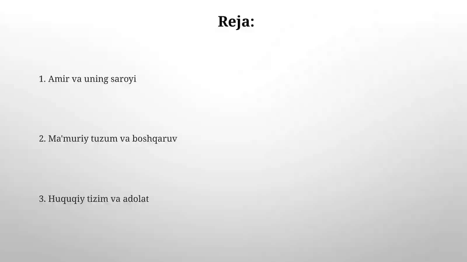 Buxoro amirligida davlat boshqaruvi shakli 2