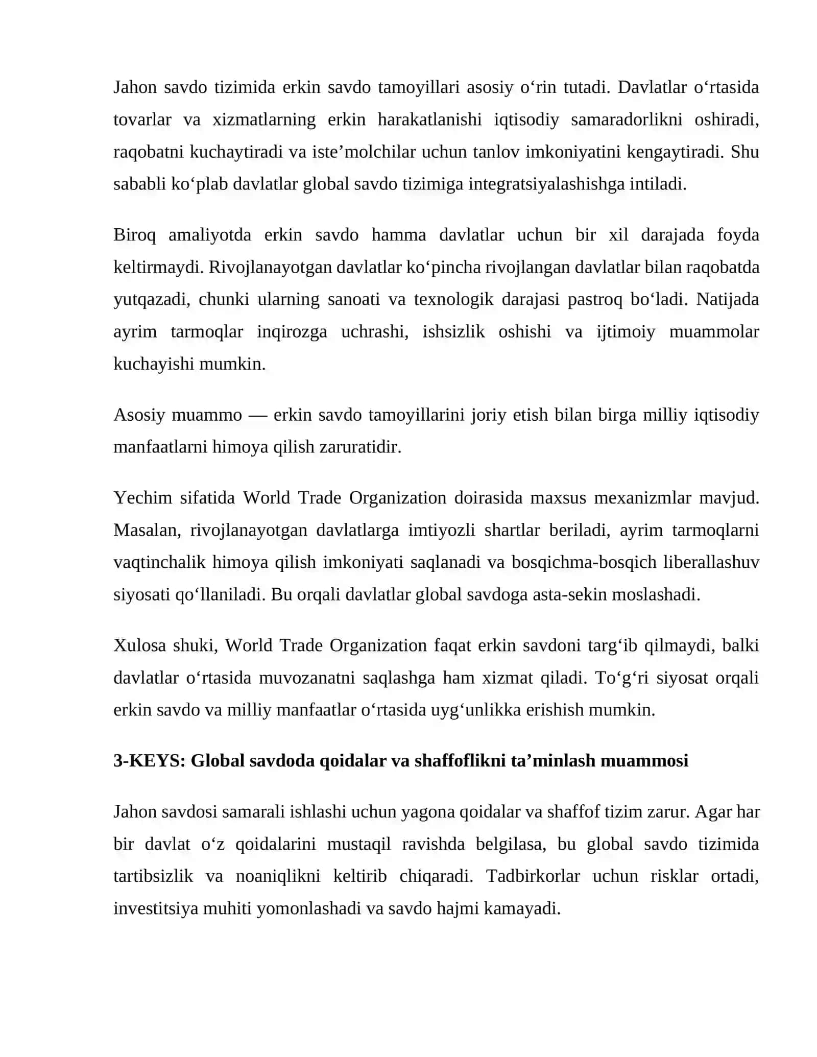 Jahon SavdoTashkilotining jaxon savdosidagi tutgan o’rni, maqsad va vazifalari 2