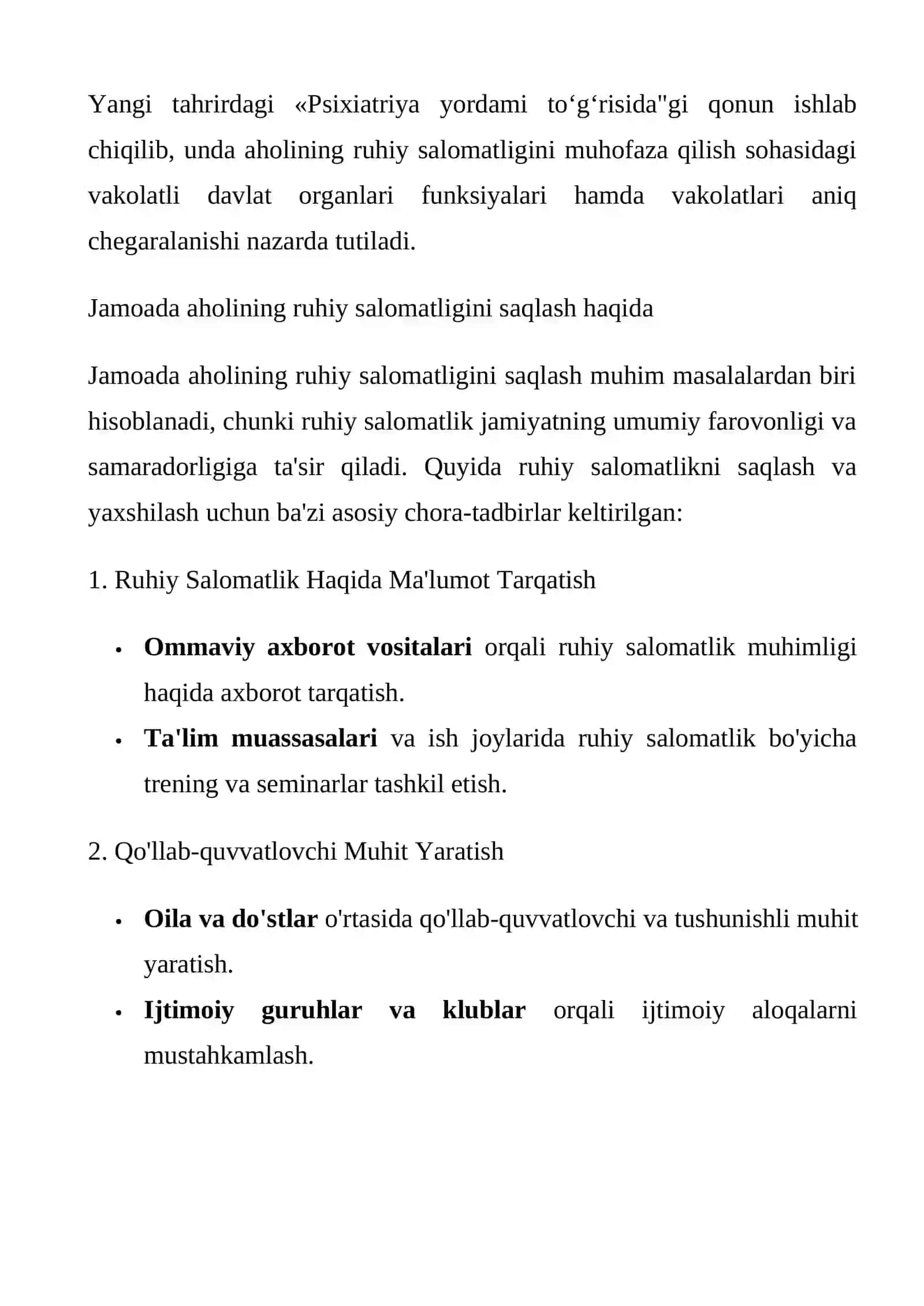Jamoada aholining ruhiy salomatligini muhofaza qilishda hamshiraning o`rni 2