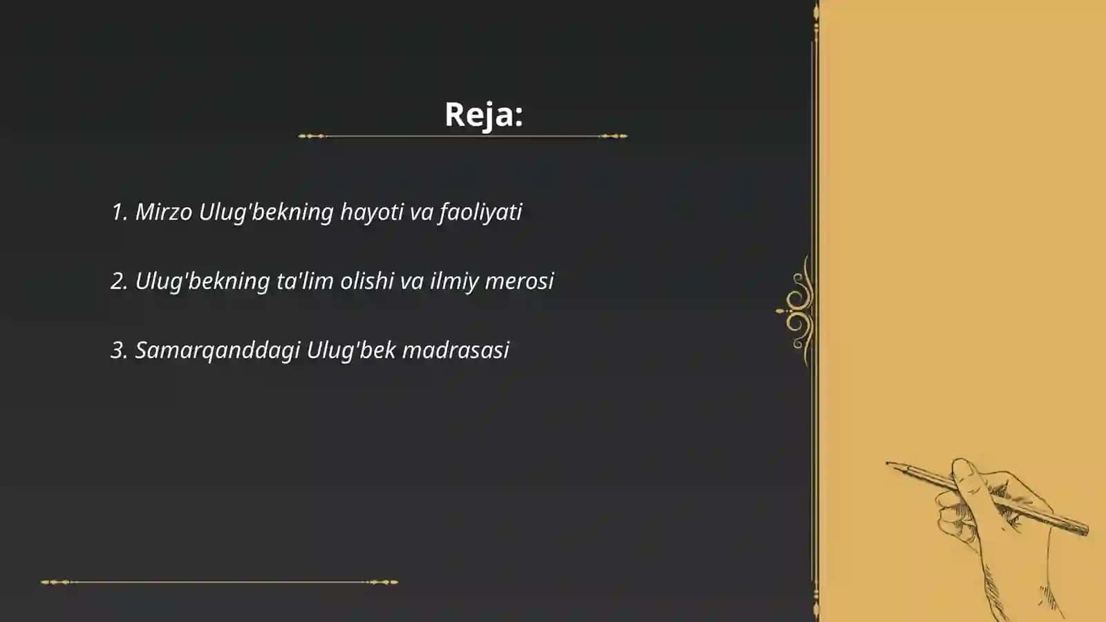 Mirzo Ulug'bekning hayoti va faoliyati 2