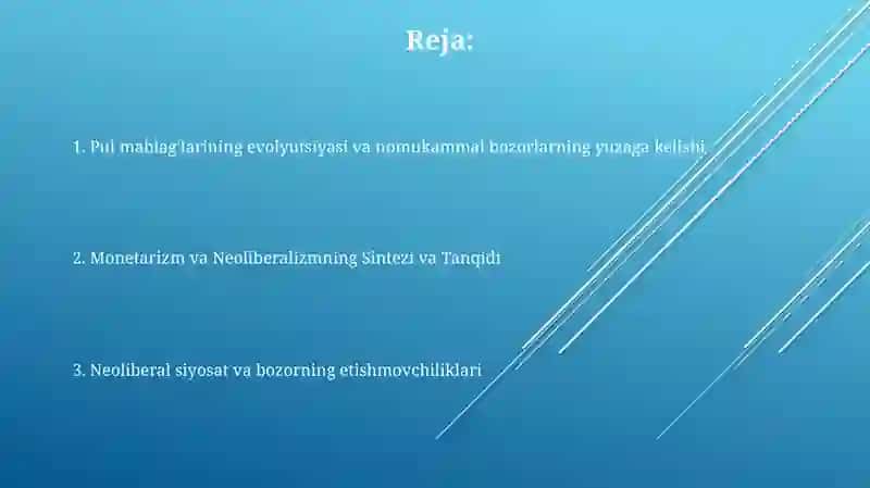 Monetarizm va neoliberalizm evolyutsiyasi 2