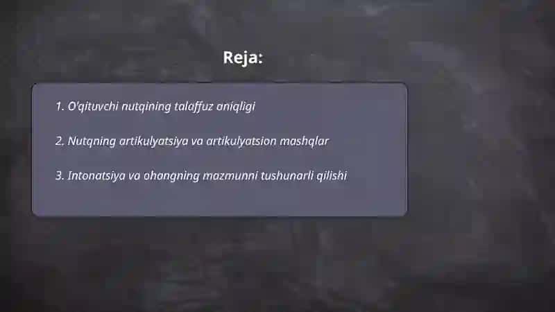 O'qituvchi nutqining aniqligi 2