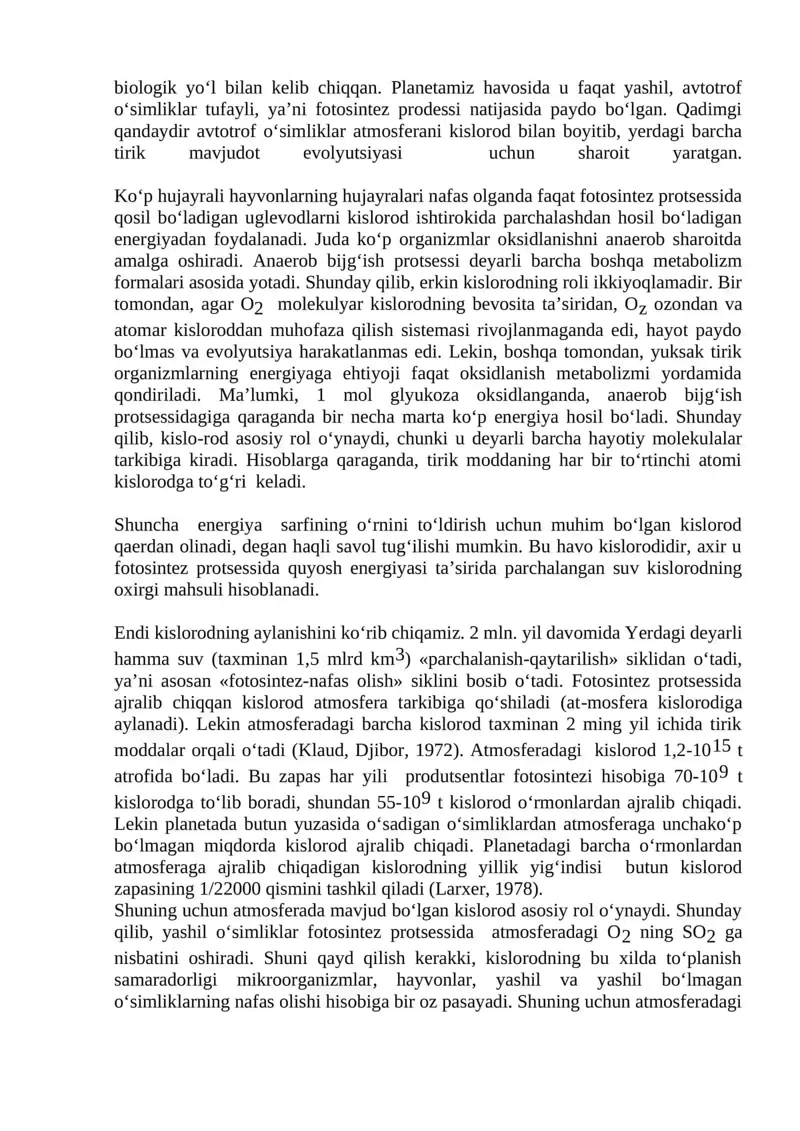 O’simliklarning hayoti uchun atmosferadagi gazlar, tuproq sharoiti va o’simliklarning o’zaro ta’siri 2
