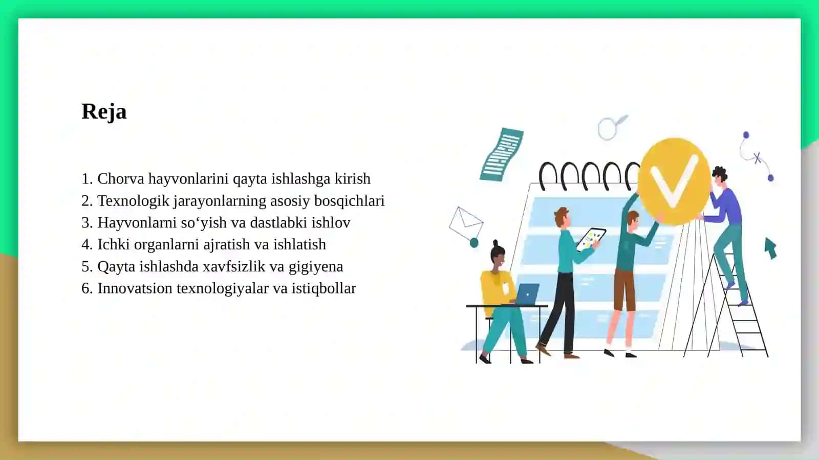 Chorva hayvonlarini qayta ishlash texnologiyasi 2