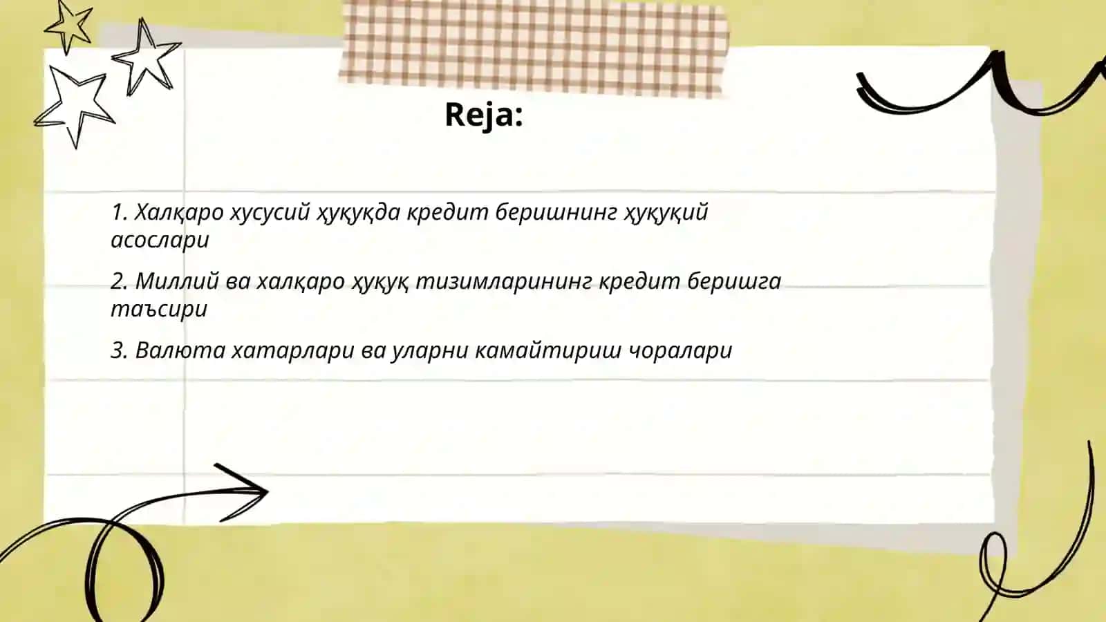Халқаро хусусий хукукда кредит бериш тартиби 2