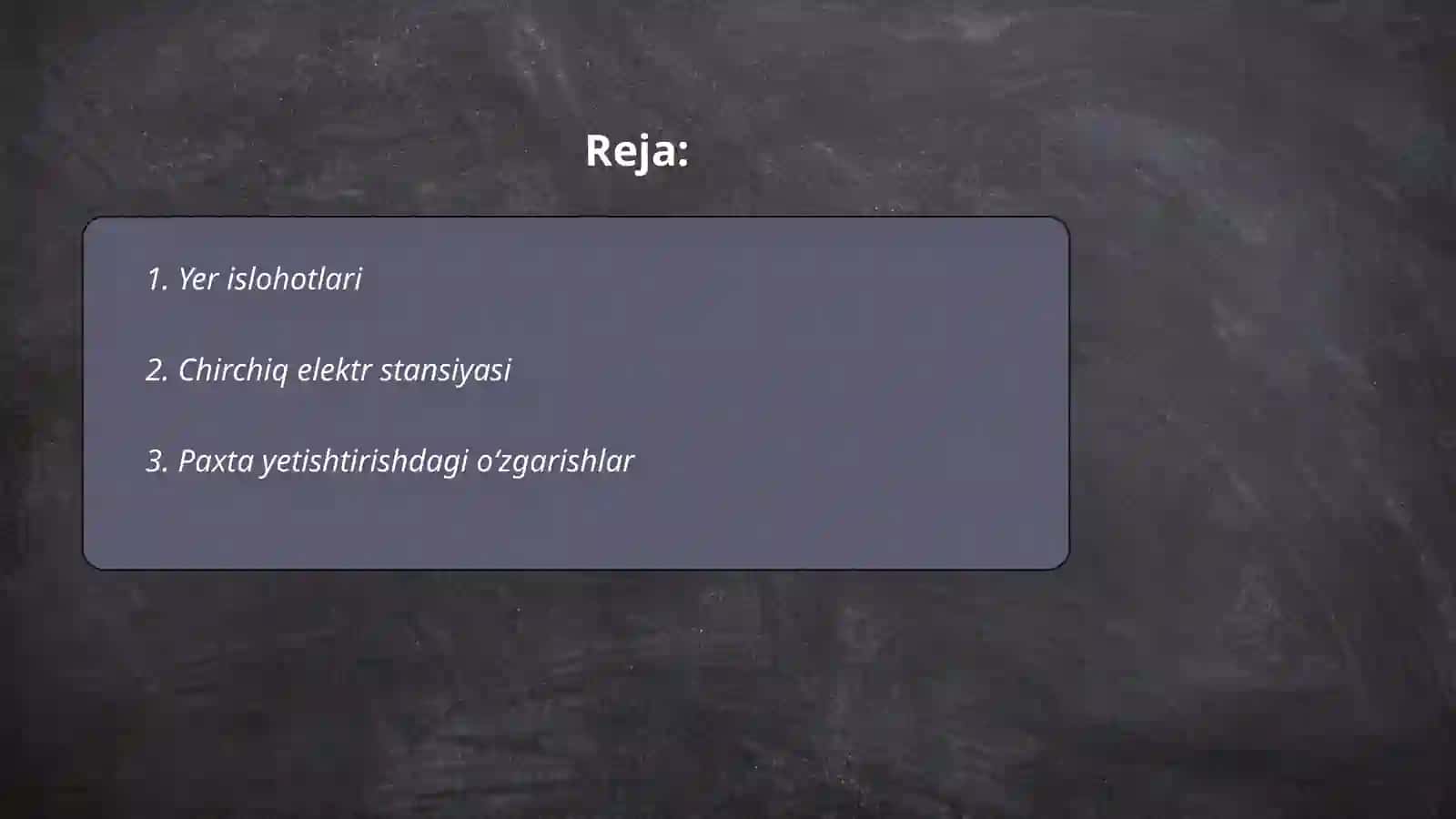 Yer islohotlari 2