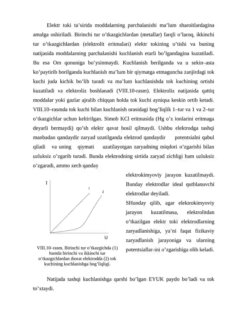 Elektrokimyoviy jarayonlarning kinetikasi 2