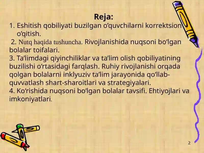 Inklyuziv ta'lim strategiyalari va shart-sharoitlar 2