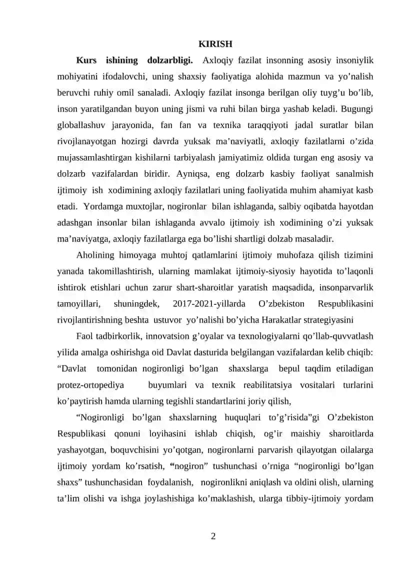 HARAKATIDA NUQSONI BOR INSONLAR BILAN IJTIMOIY ISH 2